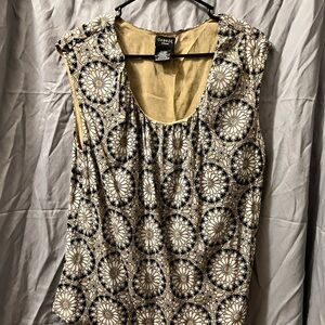 George Women's Patterned Blouse - Black and Cream